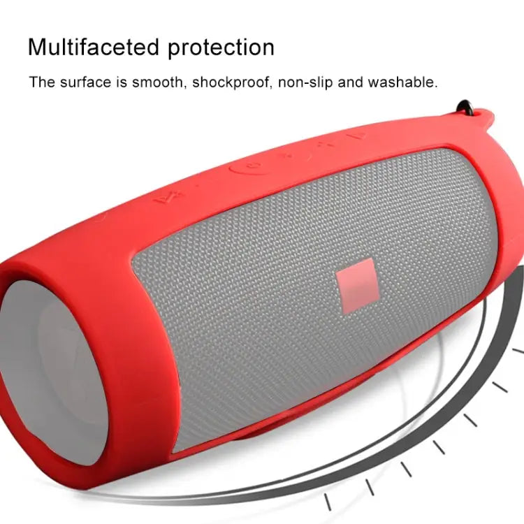 For JBL Charge 4 Shockproof Bluetooth Speaker Soft Silicone Protective Case - Black
