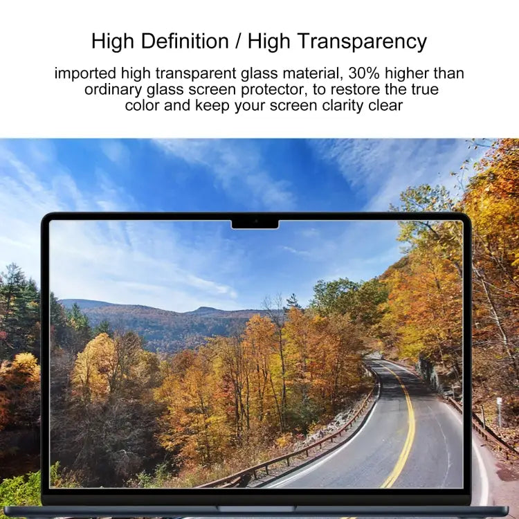 For MacBook Air 15.3 inch A2941 2023 0.26mm 9H Surface Hardness Explosion-proof Tempered Glass Film For MacBook Air