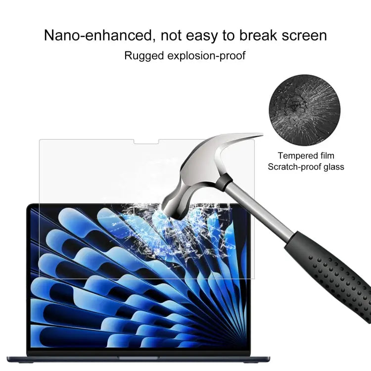 For MacBook Air 15.3 inch A2941 2023 0.26mm 9H Surface Hardness Explosion-proof Tempered Glass Film For MacBook Air
