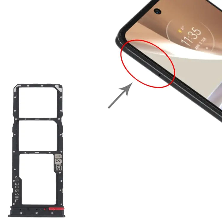 For Motorola Moto G32 SIM Card Tray + SIM Card Tray + Micro SD Card Tray For Motorola Moto G32