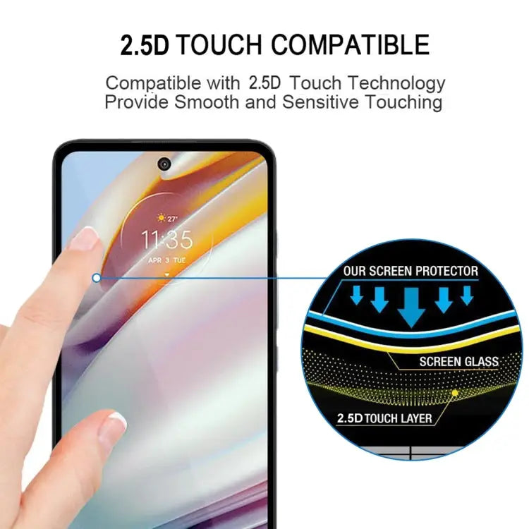 For Motorola Moto G60 / G51 / Moto G60S / G200 5G 25 PCS Full Glue Full Cover Screen Protector Tempered Glass Film