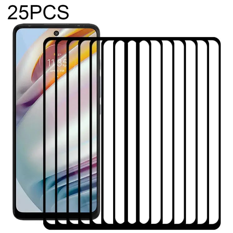 For Motorola Moto G60 / G51 / Moto G60S / G200 5G 25 PCS Full Glue Full Cover Screen Protector Tempered Glass Film