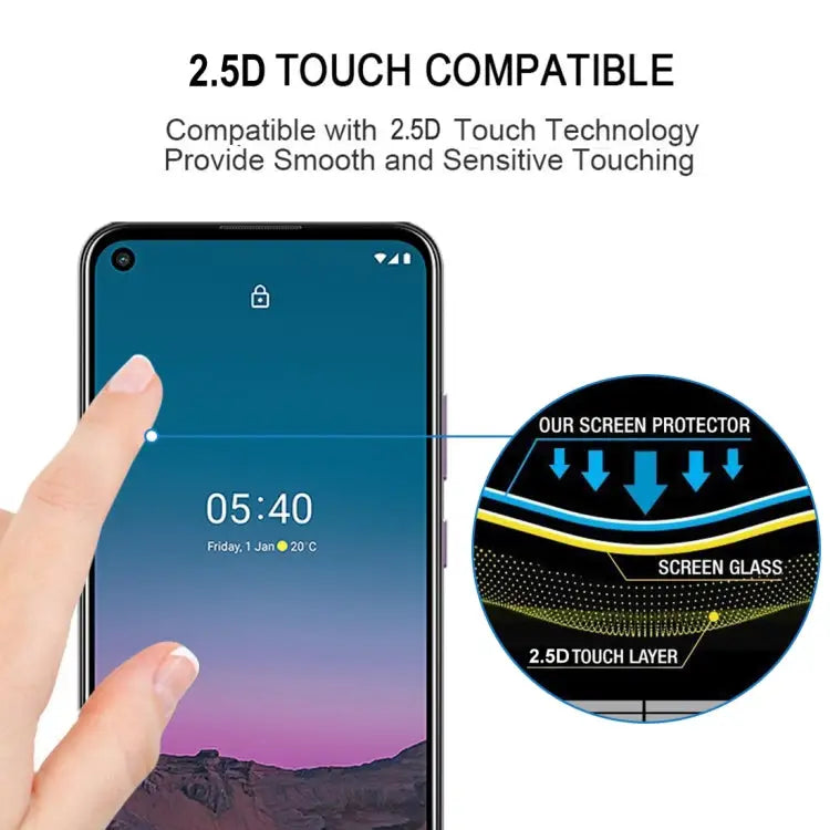 For Nokia 5.4 Full Glue Full Screen Tempered Glass Film For Nokia 5.4 (25 PCS) - For Nokia 5.4 (25 PCS)