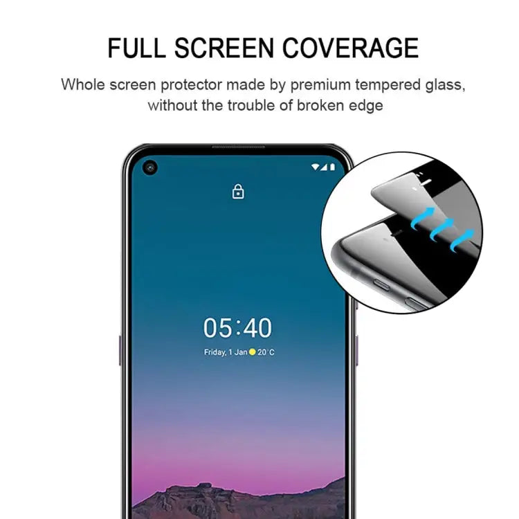 For Nokia 5.4 Full Glue Full Screen Tempered Glass Film For Nokia 5.4 (25 PCS) - For Nokia 5.4 (25 PCS)