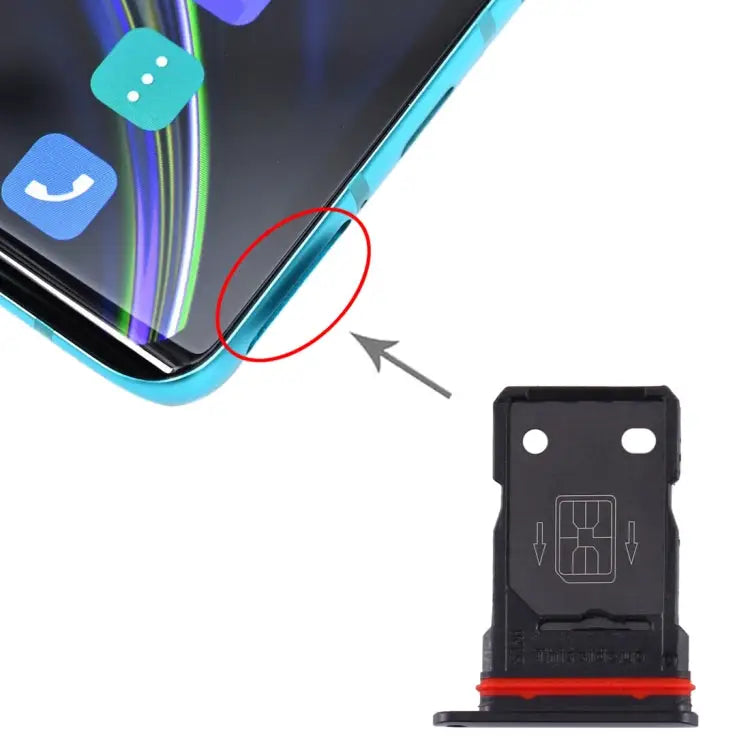 For OnePlus 8 Original SIM Card Tray For OnePlus 8(single card) - For OnePlus 8(single card) / Black
