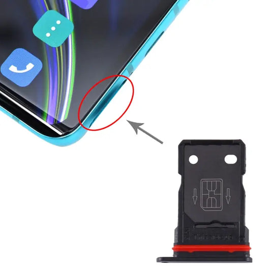 For OnePlus 8 Original SIM Card Tray For OnePlus 8(single card) - For OnePlus 8(single card) / Black