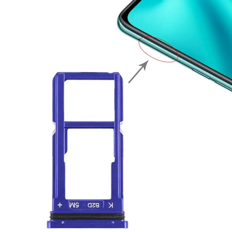 For OPPO R15 SIM Card Tray + SIM Card Tray / Micro SD Card Tray For OPPO R15 - For OPPO R15 / Blue