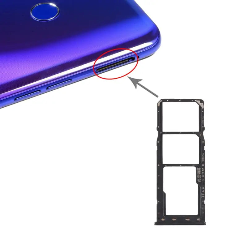 For OPPO Realme 3 Pro / Realme X Lite SIM Card Tray + SIM Card Tray + Micro SD Card Tray - For OPPO Realme 3 Pro