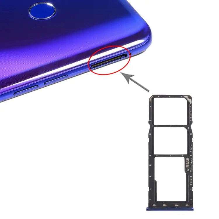 For OPPO Realme 3 Pro / Realme X Lite SIM Card Tray + SIM Card Tray + Micro SD Card Tray - For OPPO Realme 3 Pro