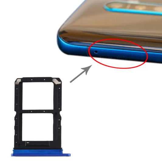 For OPPO Reno Ace SIM Card Tray + SIM Card Tray - For OPPO Reno Ace / Blue