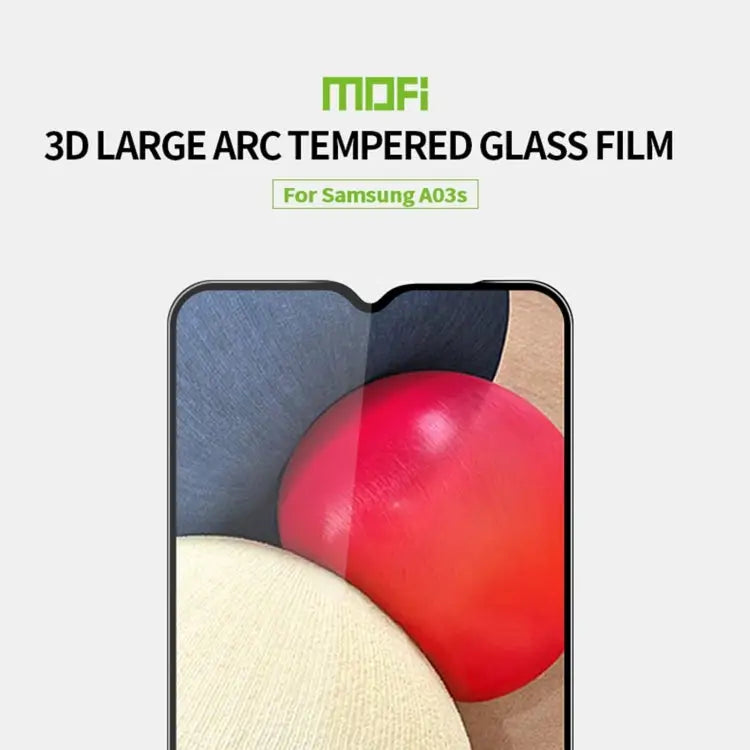 For Samsung Galaxy A03s 166mm MOFI 9H 3D Explosion-proof Curved Screen Tempered Glass Film - For Samsung Galaxy A03s