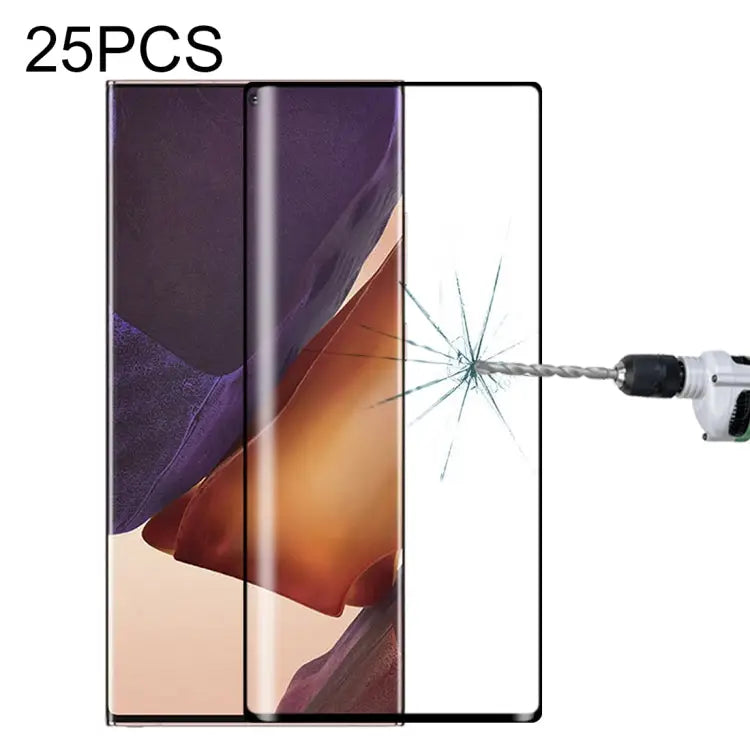 For Samsung Galaxy Note20 Ultra 25pcs 3D Curved Edge Full Screen Tempered Glass Film - For Samsung Galaxy Note20 Ultra