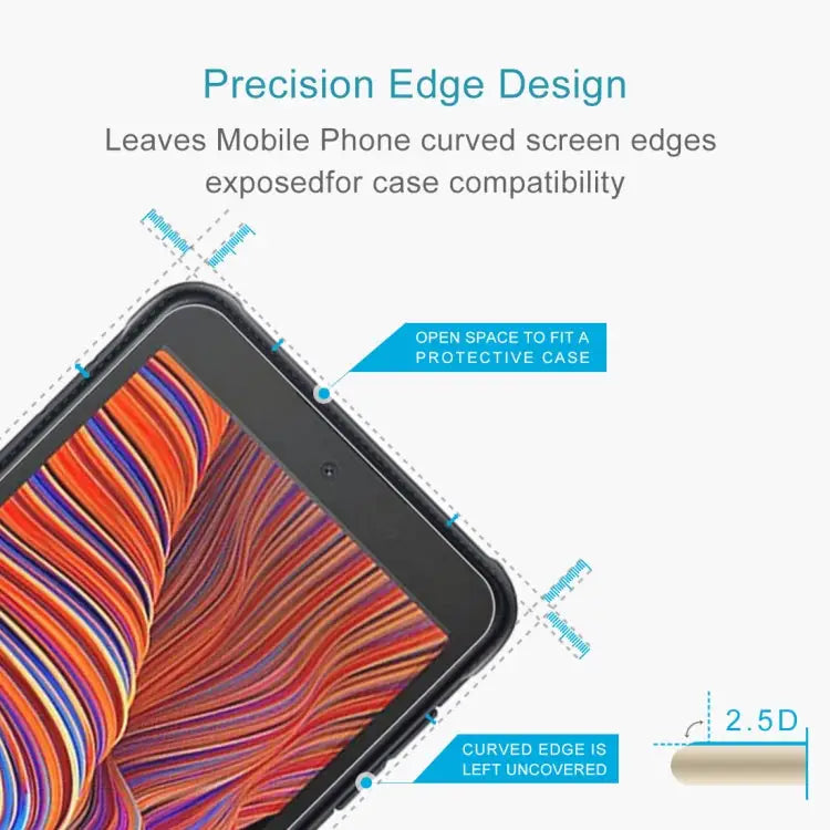 For Samsung Galaxy Xcover 5 10 PCS 0.26mm 9H Surface Hardness 2.5D Explosion-proof Tempered Glass Non-full Screen Film
