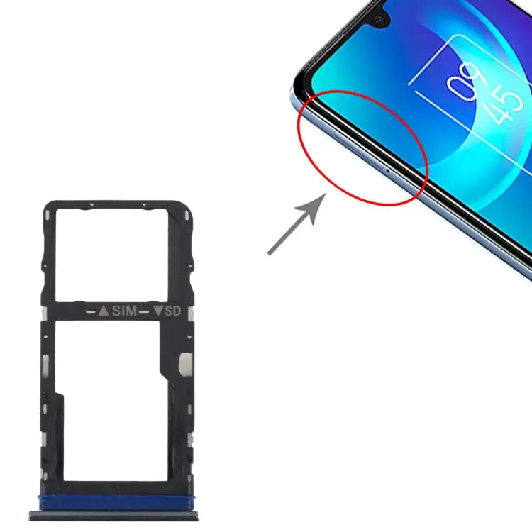 For TCL 30 / 30+ / 30 5G Original SIM Card Tray + Micro SD Card Tray For TCL 30 / 30+ / 30 5G