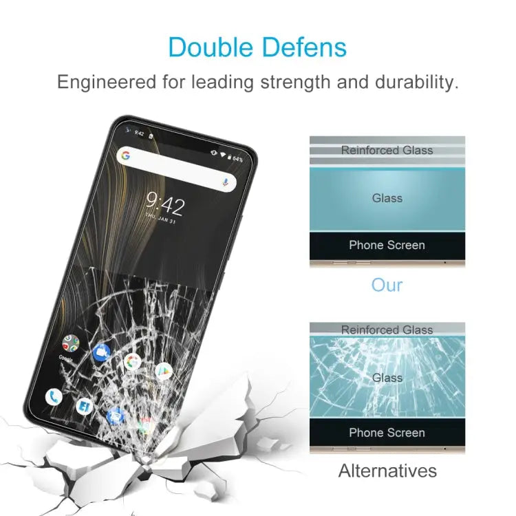 For UMIDIGI Power 3 0.26mm 9H 2.5D Tempered Glass Film For UMIDIGI Power 3 (1 PC) - For UMIDIGI Power 3 (1 PC)
