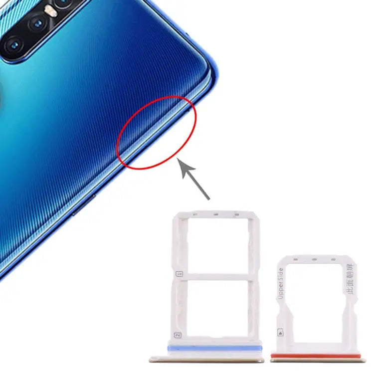 For Vivo S1 Pro SIM Card Tray + SIM Card Tray + Micro SD Card Tray For Vivo S1 Pro