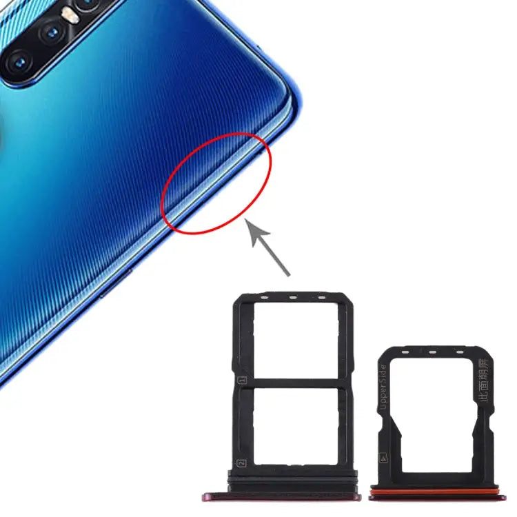 For Vivo S1 Pro SIM Card Tray + SIM Card Tray + Micro SD Card Tray For Vivo S1 Pro - For Vivo S1 Pro / Red
