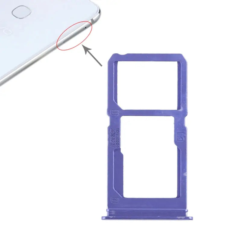 For Vivo X21i SIM Card Tray + SIM Card Tray / Micro SD Card Tray For Vivo X21i Vivo X21i - For Vivo X21i / Blue