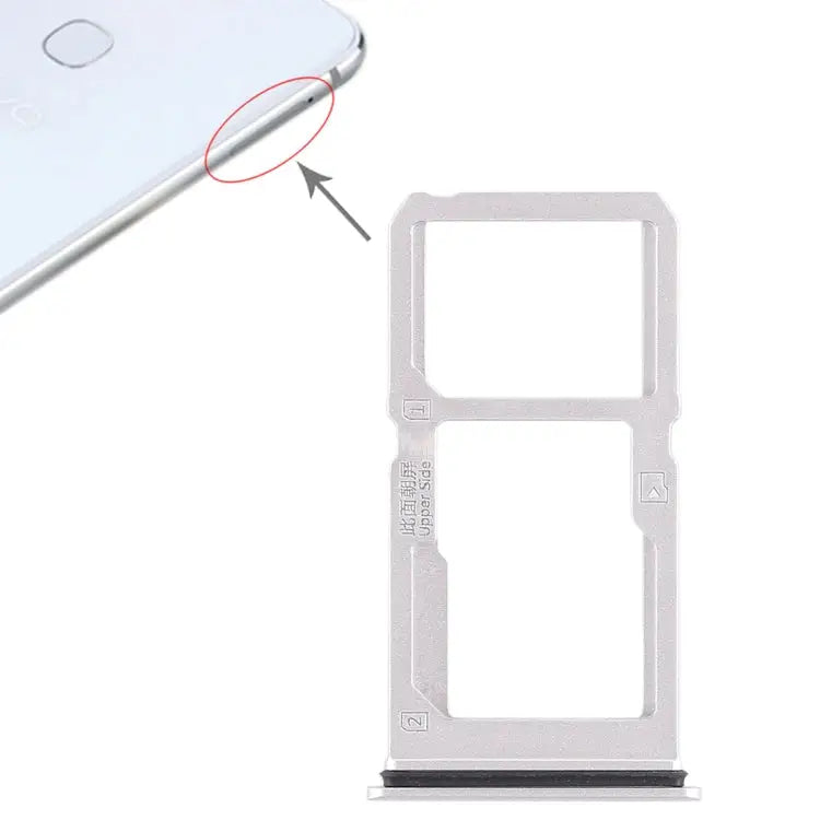 For Vivo X21i SIM Card Tray + SIM Card Tray / Micro SD Card Tray For Vivo X21i Vivo X21i - Vivo X21i / Silver