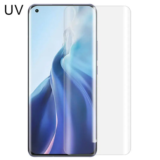 For Xiaomi Mi 11 UV Liquid Curved Full Glue Tempered Glass Film - For Xiaomi Mi 11