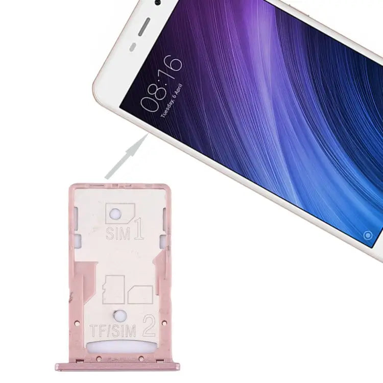 For Xiaomi Redmi 4A SIM & SIM / TF Card Tray For Xiaomi Redmi 4A For Redmi 4A - For Xiaomi Redmi 4A / Rose Gold
