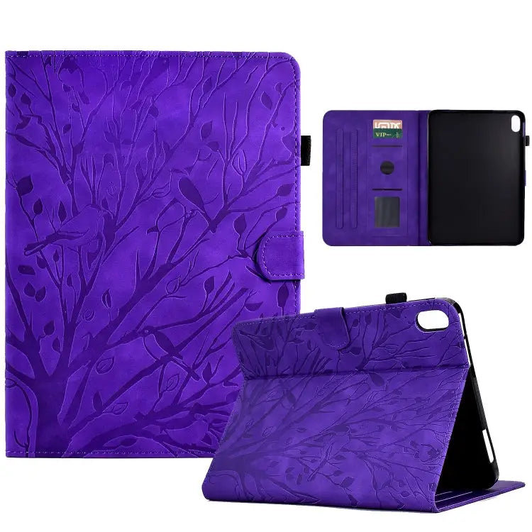 Fortune Tree Pressure Flower PU Tablet Case with Wake-up / Sleep Function For Lenovo Tab P11 Gen 2 For Lenovo Tab P11