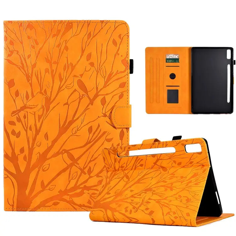 Fortune Tree Pressure Flower PU Tablet Case with Wake-up / Sleep Function For Lenovo Tab P11 Gen 2 For Lenovo Tab P11