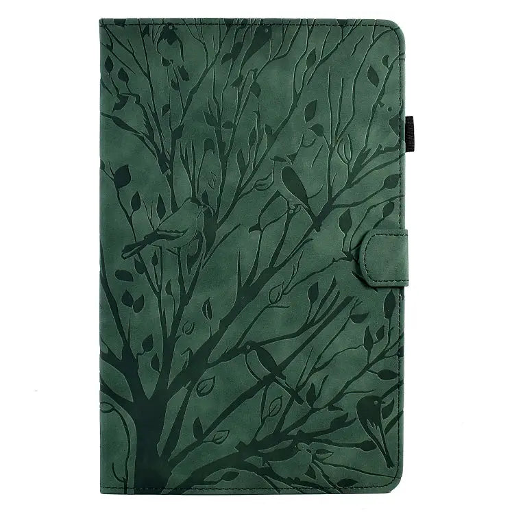 Fortune Tree Pressure Flower PU Tablet Case with Wake-up / Sleep Function For Samsung Galaxy Tab S6 Lite For Samsung