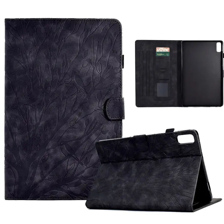 Fortune Tree Pressure Flower PU Tablet Case with Wake-up / Sleep Function For Lenovo Tab P11 Gen 2 For Lenovo Tab P11