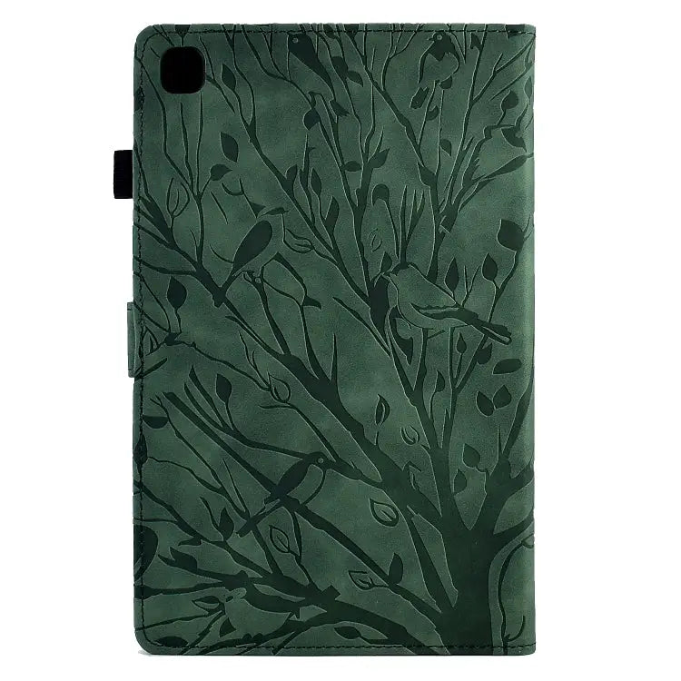 Fortune Tree Pressure Flower PU Tablet Case with Wake-up / Sleep Function For Samsung Galaxy Tab S6 Lite For Samsung