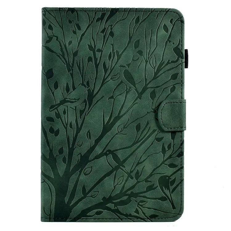 Fortune Tree Pressure Flower PU Tablet Case with Wake-up / Sleep Function For Amazon Fire 7 2022 For Amazon Kindle