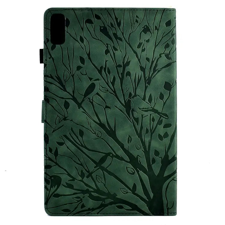 Fortune Tree Pressure Flower PU Tablet Case with Wake-up / Sleep Function For Lenovo Tab M9 For Lenovo Tab M10 Gen 3