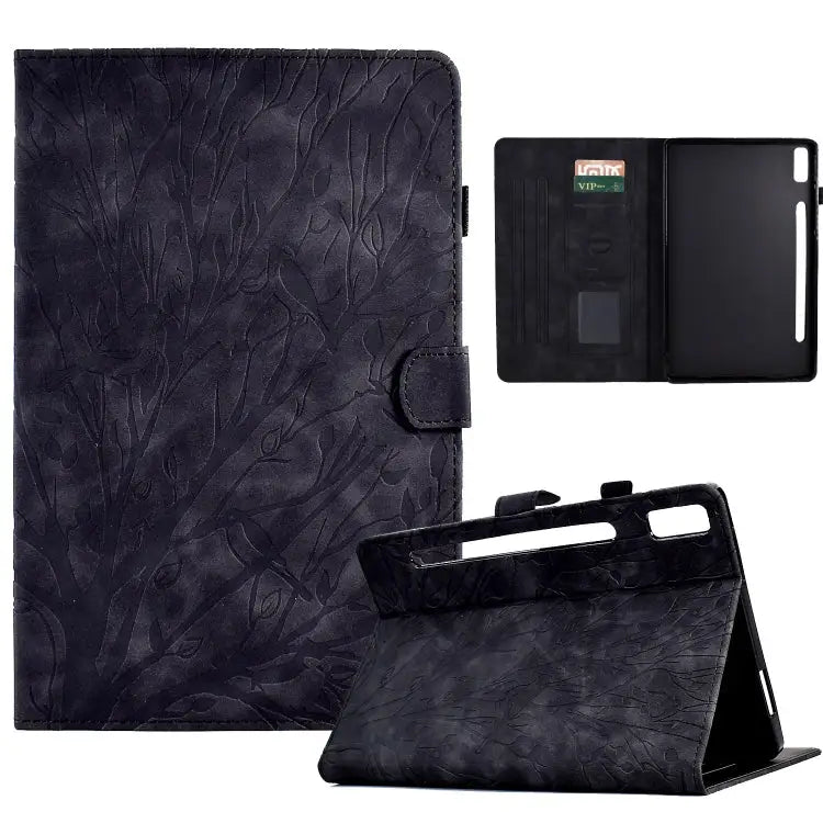 Fortune Tree Pressure Flower PU Tablet Case with Wake-up / Sleep Function For Lenovo Tab P11 Gen 2 For Lenovo Tab P11