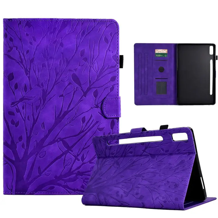Fortune Tree Pressure Flower PU Tablet Case with Wake-up / Sleep Function For Lenovo Tab P11 Gen 2 For Lenovo Tab P11