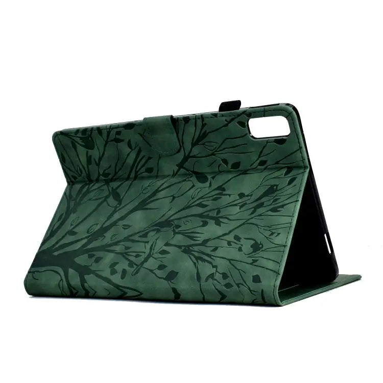 Fortune Tree Pressure Flower PU Tablet Case with Wake-up / Sleep Function For Lenovo Tab M9 For Lenovo Tab M10 Gen 3