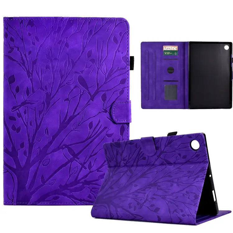 Fortune Tree Pressure Flower PU Tablet Case with Wake-up / Sleep Function For Lenovo Tab P11 Gen 2 For Lenovo Tab P11