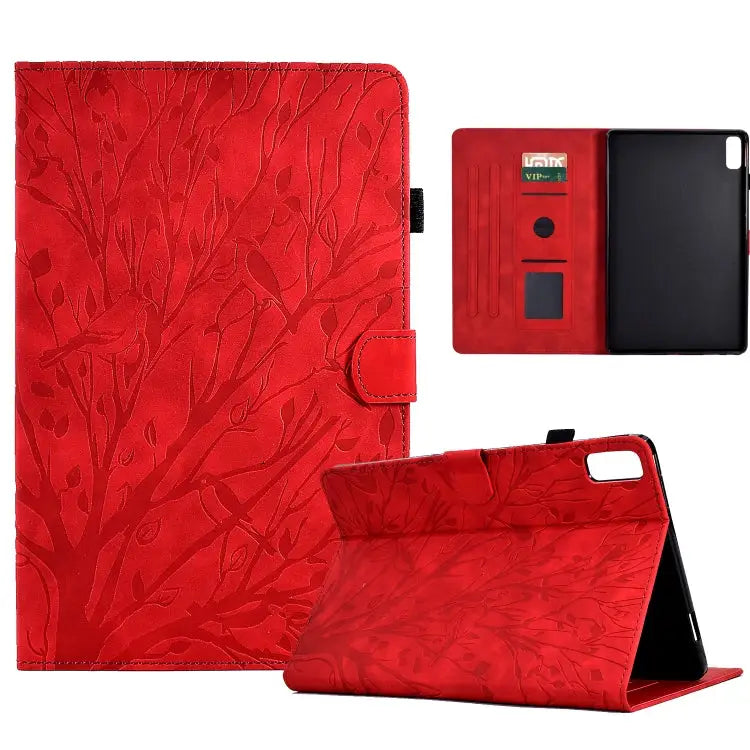 Fortune Tree Pressure Flower PU Tablet Case with Wake-up / Sleep Function For Lenovo Tab P11 Gen 2 For Lenovo Tab P11
