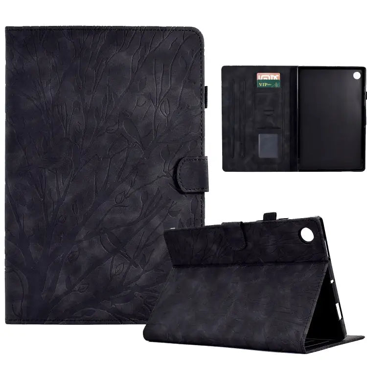 Fortune Tree Pressure Flower PU Tablet Case with Wake-up / Sleep Function For Lenovo Tab M9 For Lenovo Tab M10 Gen 3