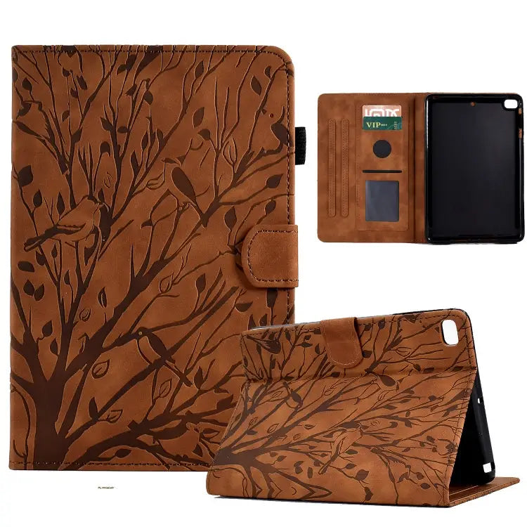 Fortune Tree Pressure Flower PU Tablet Case with Wake-up / Sleep Function For Huawei MatePad SE For Huawei Enjoy Tablet