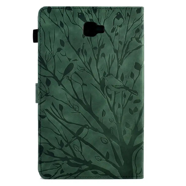 Fortune Tree Pressure Flower PU Tablet Case with Wake-up / Sleep Function For Samsung Galaxy Tab A 10.1 2016 - Samsung