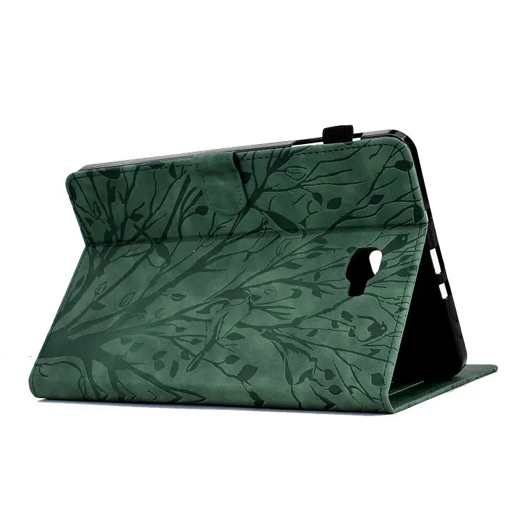 Fortune Tree Pressure Flower PU Tablet Case with Wake-up / Sleep Function For Samsung Galaxy Tab A 10.1 2016 - Samsung