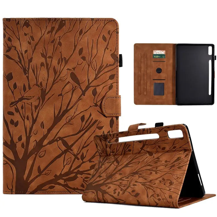 Fortune Tree Pressure Flower PU Tablet Case with Wake-up / Sleep Function For Lenovo Tab P11 Gen 2 For Lenovo Tab P11