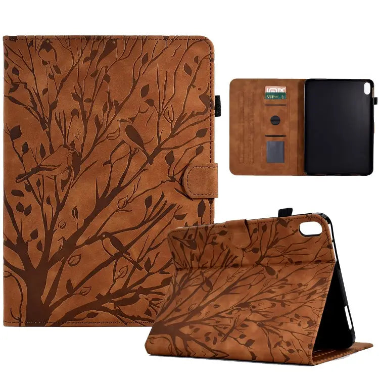 Fortune Tree Pressure Flower PU Tablet Case with Wake-up / Sleep Function For Huawei MatePad SE For Huawei Enjoy Tablet