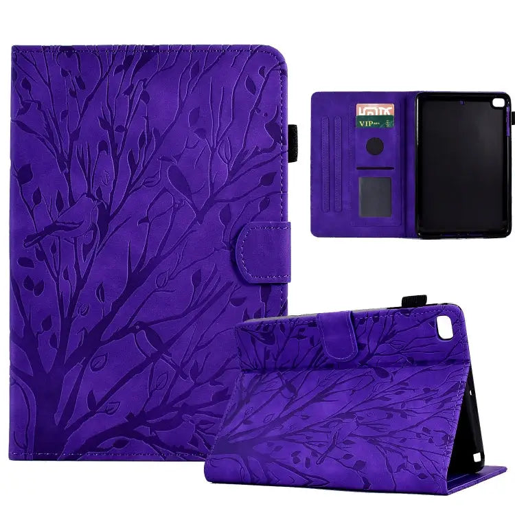 Fortune Tree Pressure Flower PU Tablet Case with Wake-up / Sleep Function For Huawei MatePad SE For Huawei Enjoy Tablet