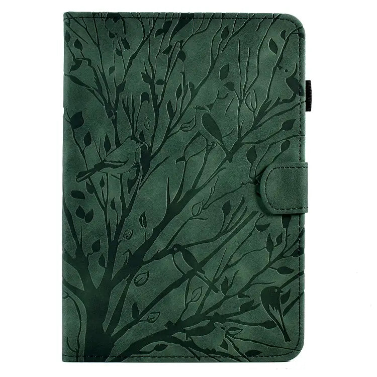 Fortune Tree Pressure Flower PU Tablet Case with Wake-up / Sleep Function For Amazon Fire HD 8 / HD 8 Plus 2020 2022