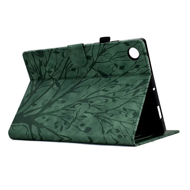 Fortune Tree Pressure Flower PU Tablet Case with Wake-up / Sleep Function For Huawei MatePad SE For Huawei Enjoy Tablet