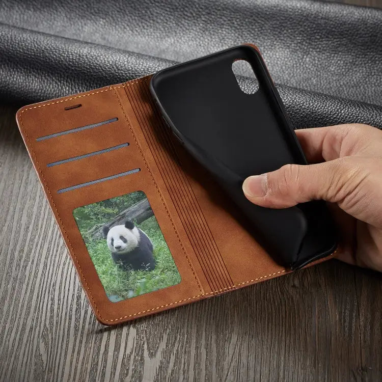 Forwenw Dream Series Oil Edge Strong Magnetism Horizontal Flip Leather Case with Holder & Card Slots & Wallet & Photo