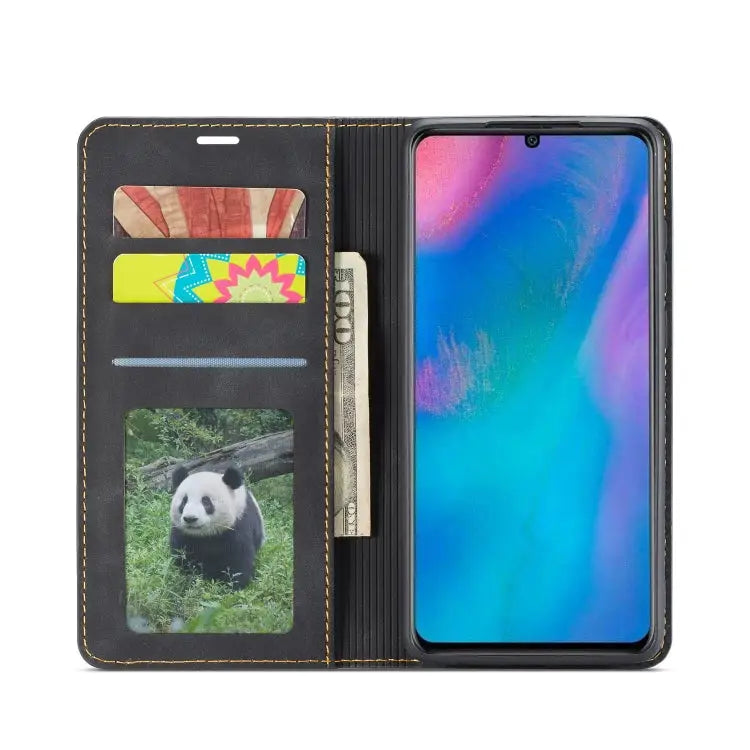 Forwenw Dream Series Oil Edge Strong Magnetism Horizontal Flip Leather Case with Holder & Card Slots & Wallet & Photo