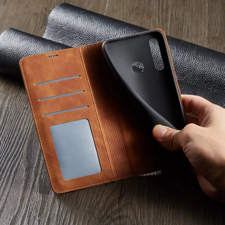 Forwenw Dream Series Oil Edge Strong Magnetism Horizontal Flip Leather Case with Holder & Card Slots & Wallet & Photo
