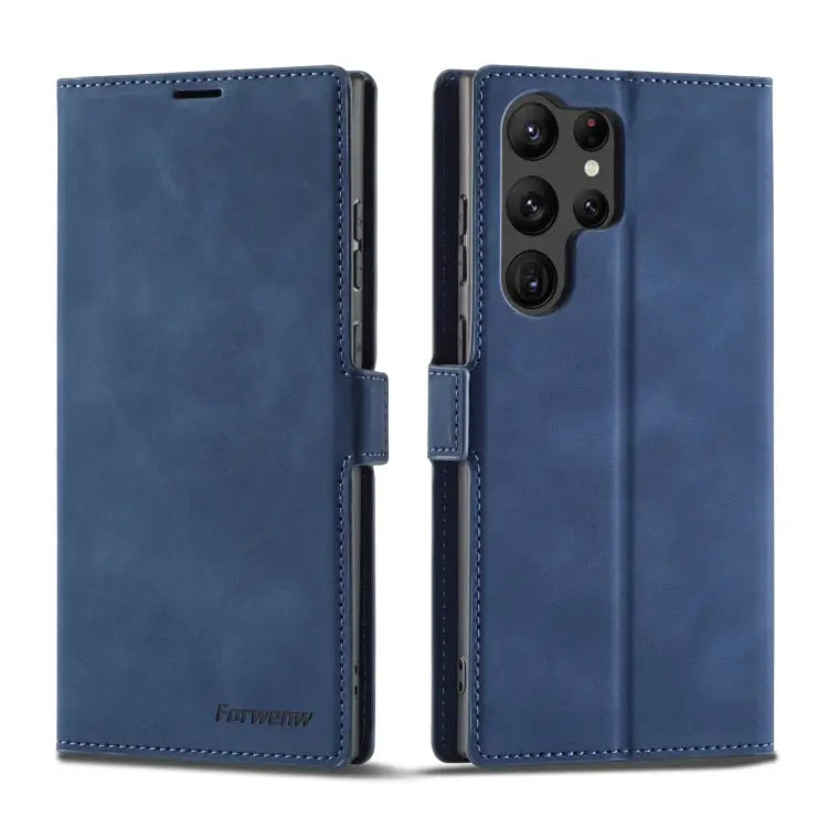 Forwenw Dream Series Oil Edge Strong Magnetism Leather Phone Case For Samsung Galaxy S23 Ultra 5G For Samsung Galaxy